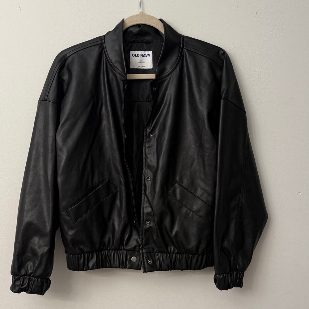 Old Navy Faux Leather Bomber